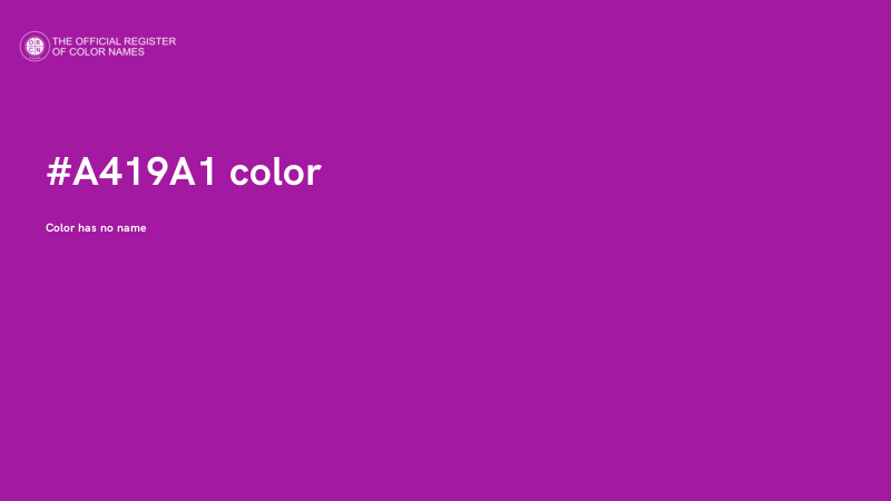 #A419A1 color image