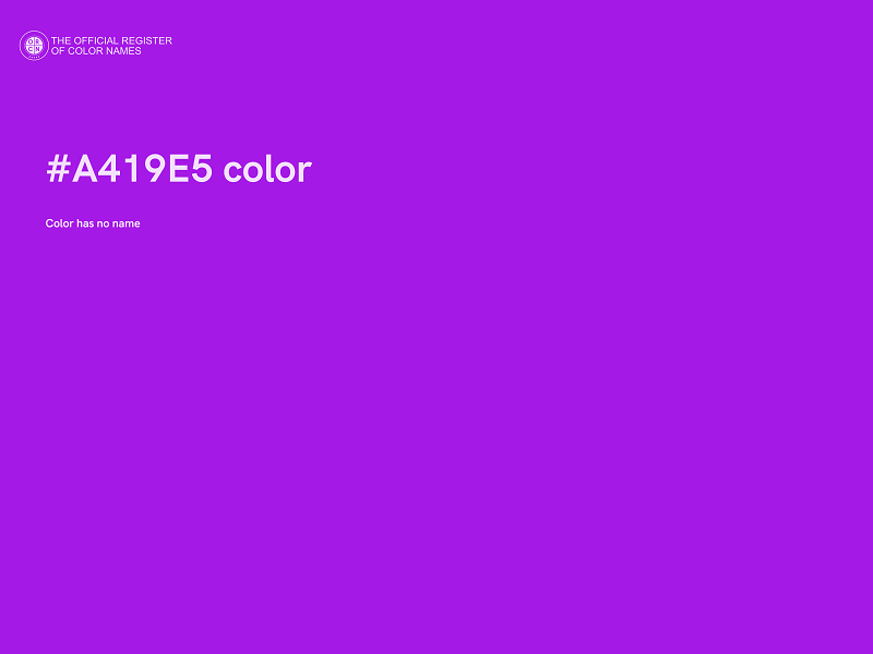 #A419E5 color image