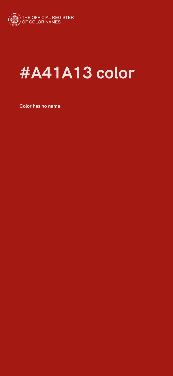 #A41A13 color image