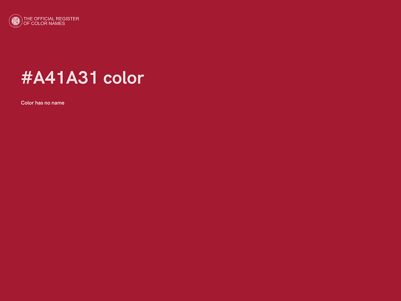 #A41A31 color image