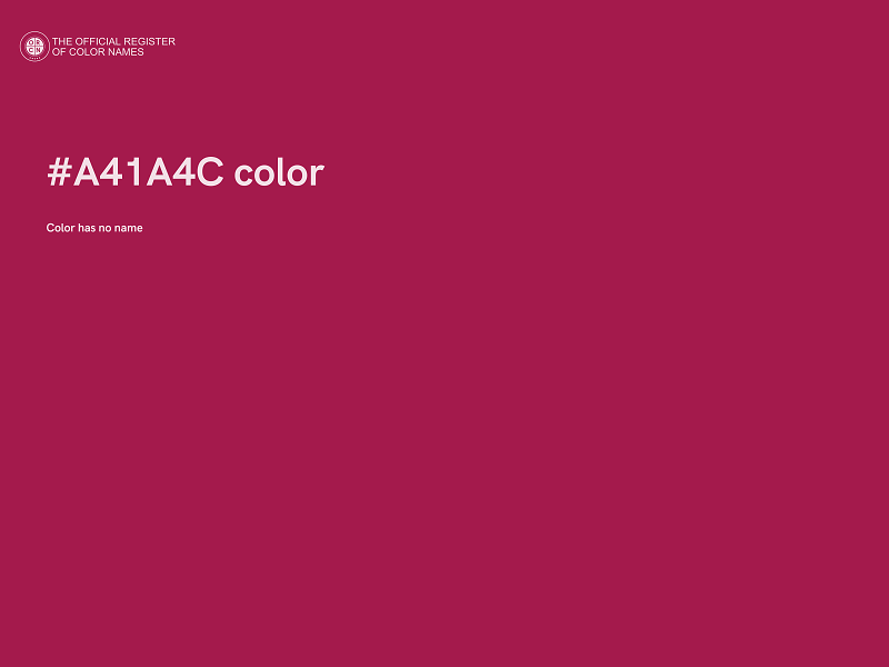 #A41A4C color image