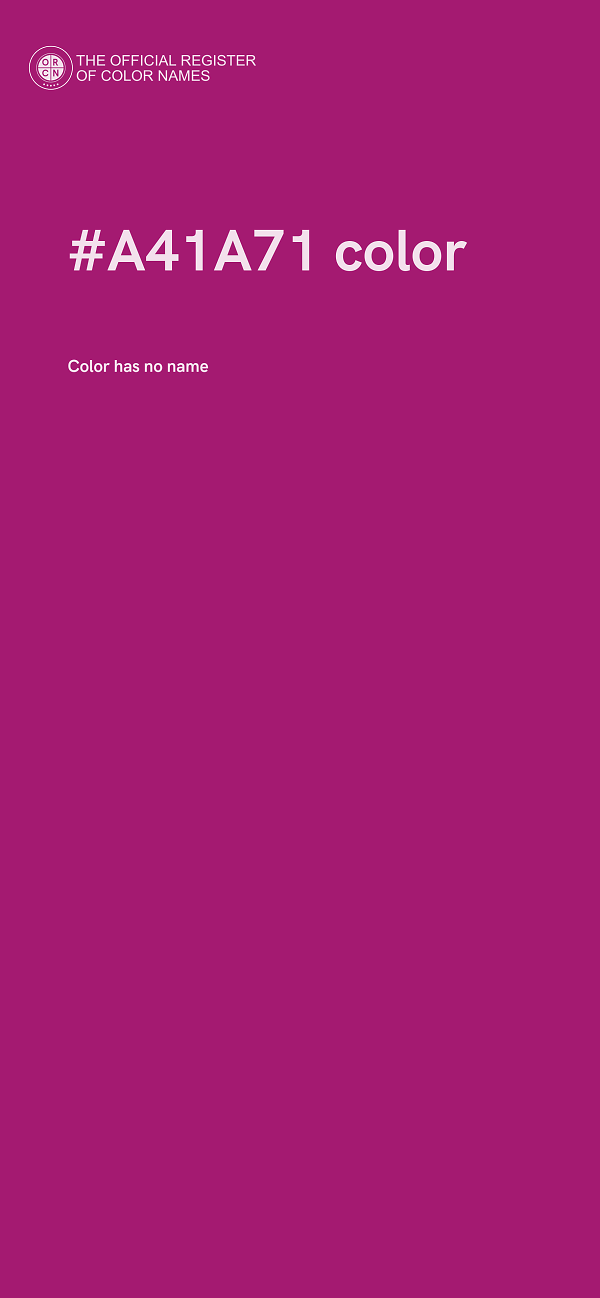 #A41A71 color image