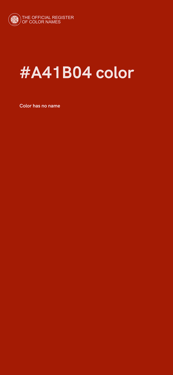 #A41B04 color image