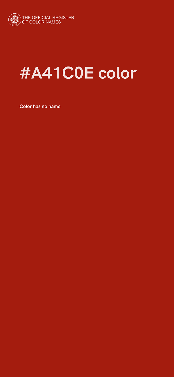 #A41C0E color image