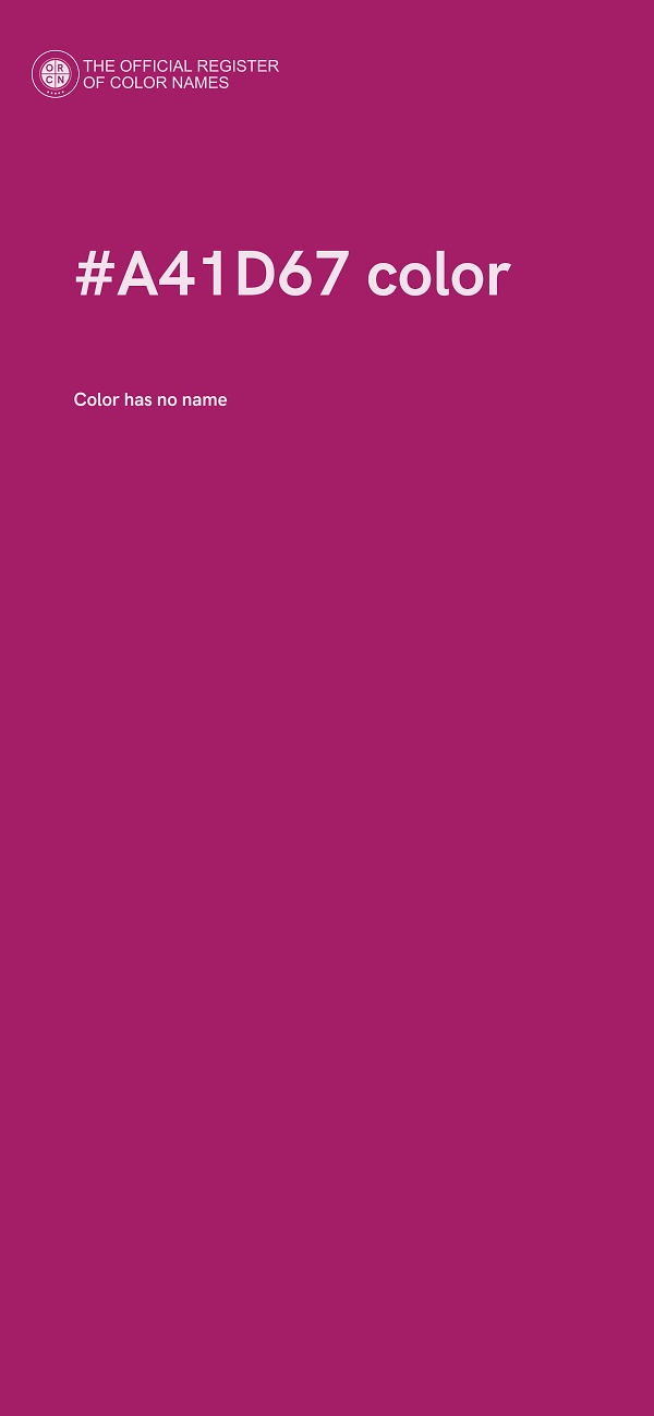 #A41D67 color image