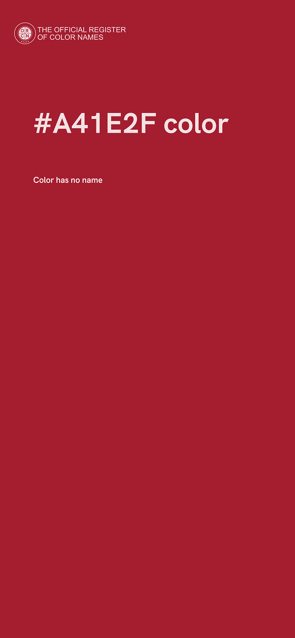 #A41E2F color image
