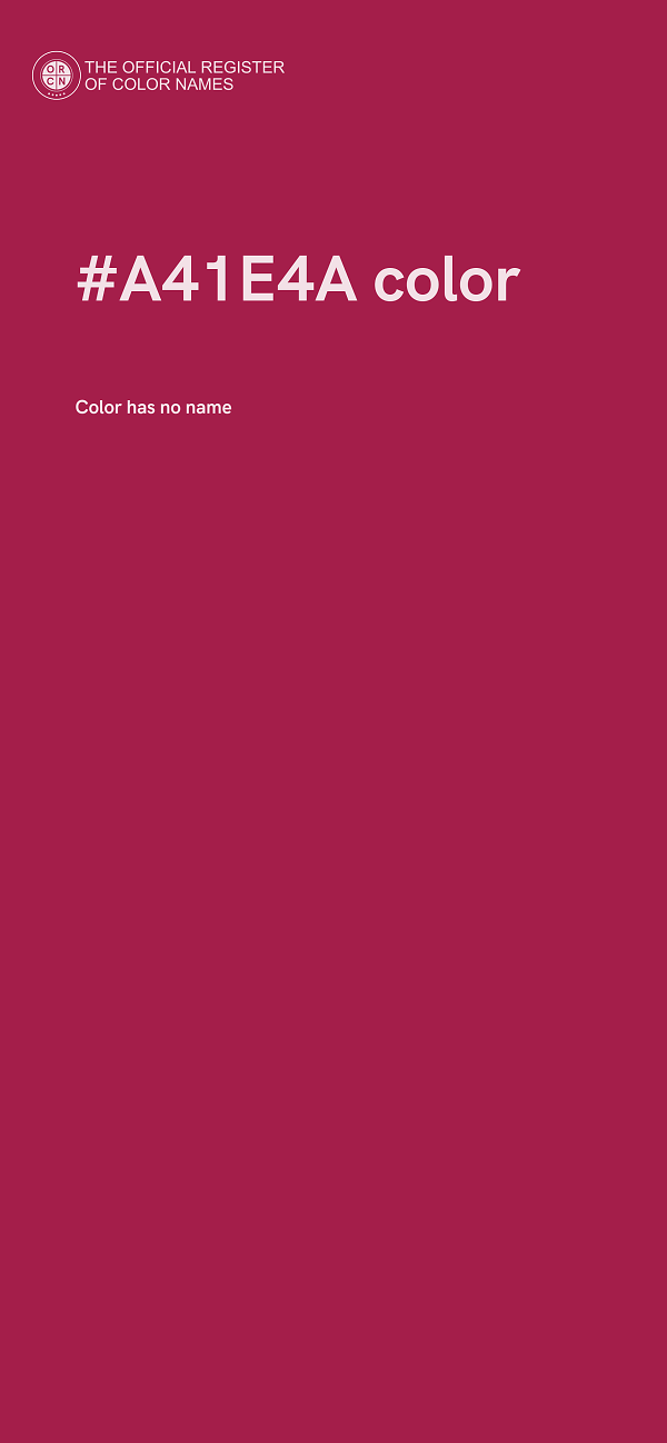 #A41E4A color image
