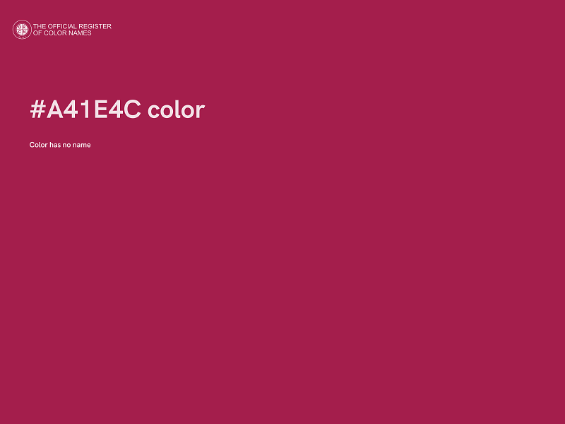 #A41E4C color image
