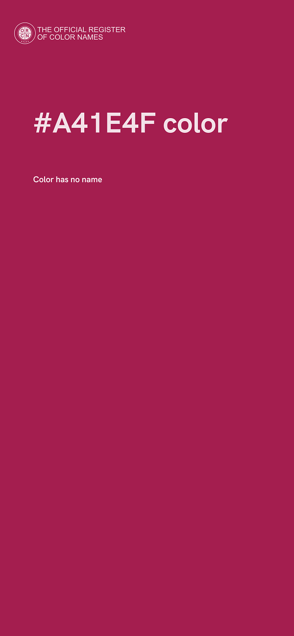 #A41E4F color image