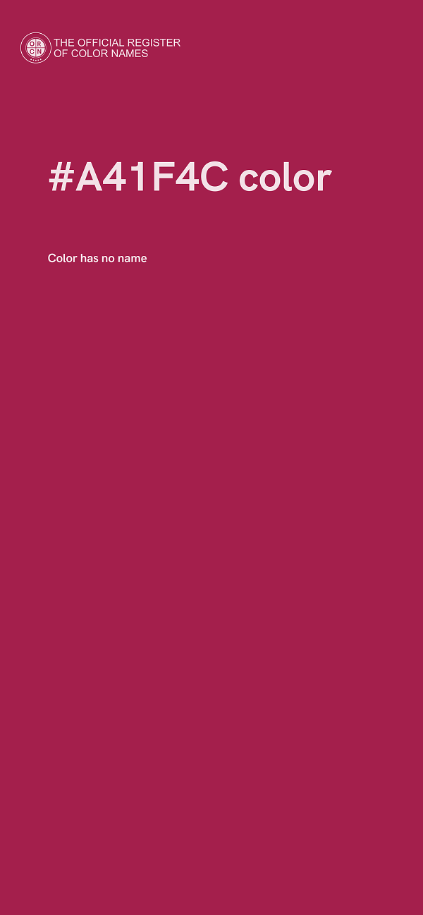 #A41F4C color image