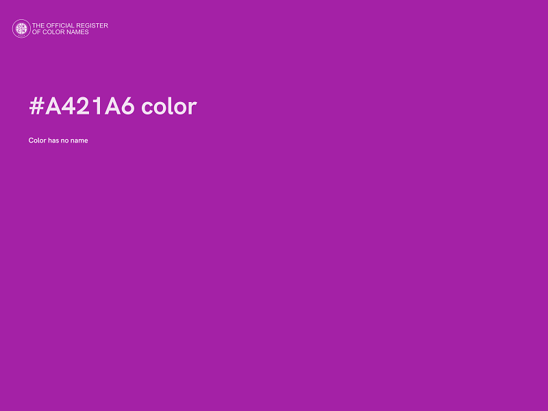 #A421A6 color image
