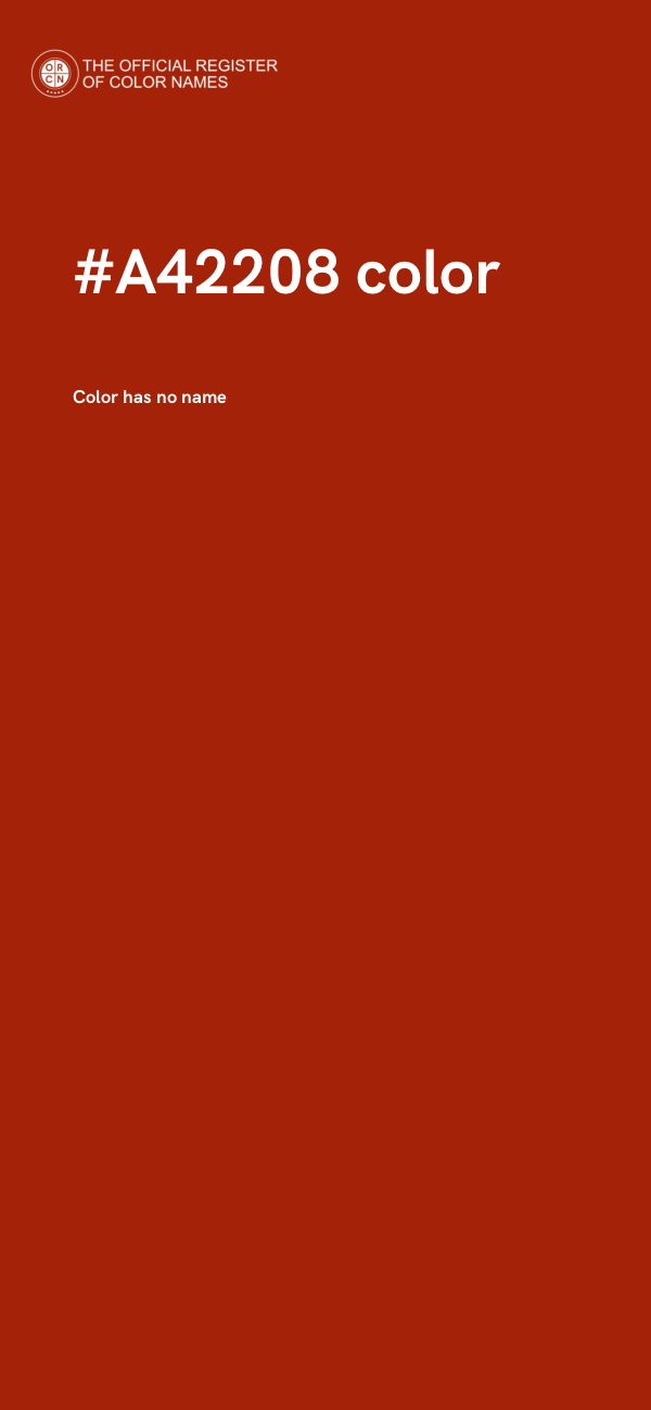 #A42208 color image