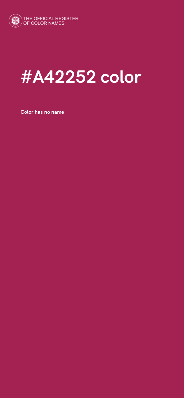 #A42252 color image