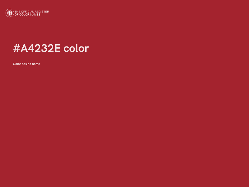 #A4232E color image