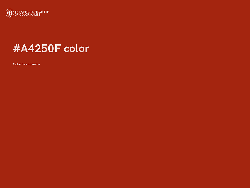 #A4250F color image