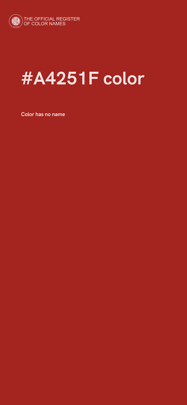 #A4251F color image