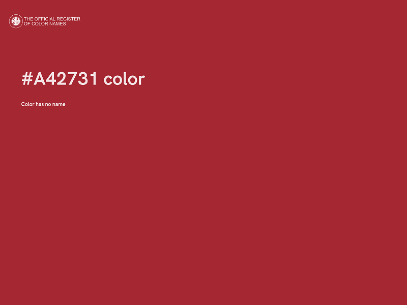 #A42731 color image