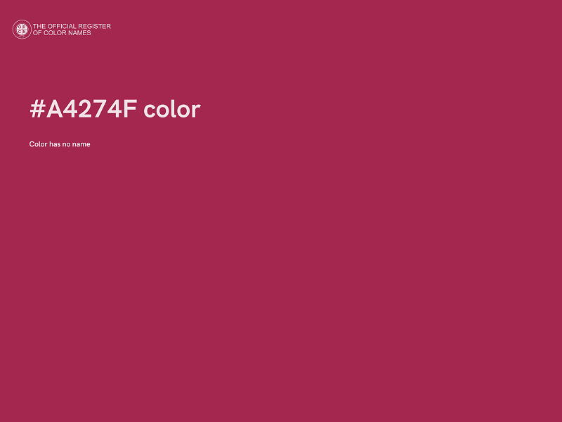 #A4274F color image