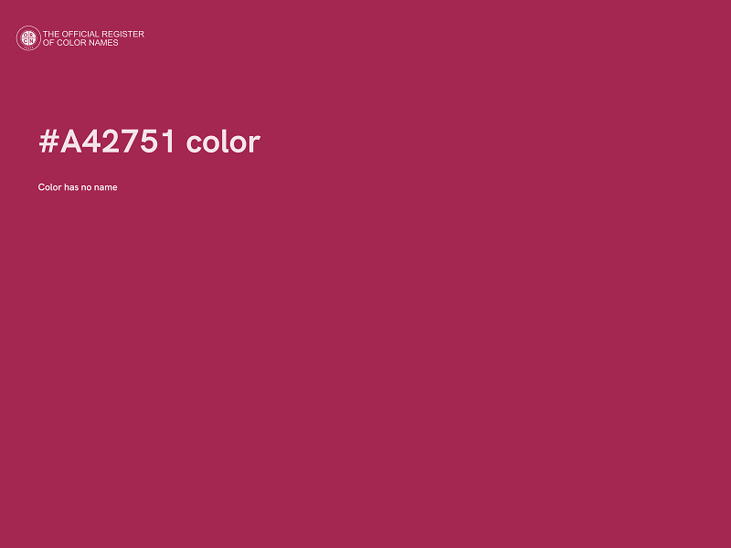 #A42751 color image