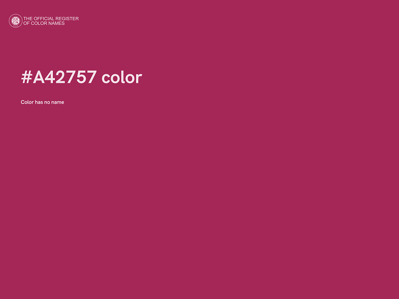 #A42757 color image