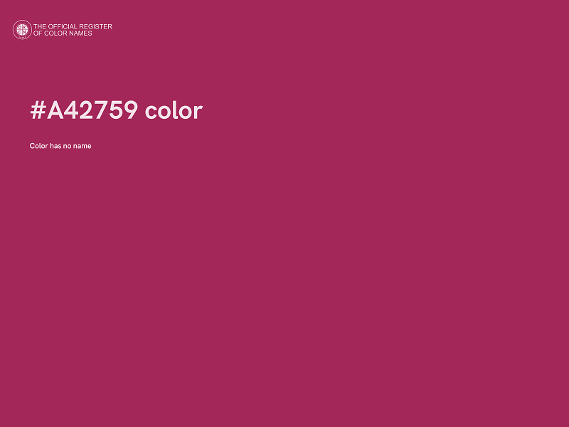 #A42759 color image