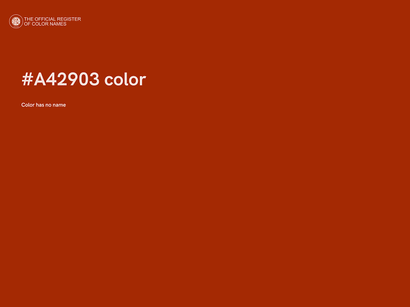 #A42903 color image