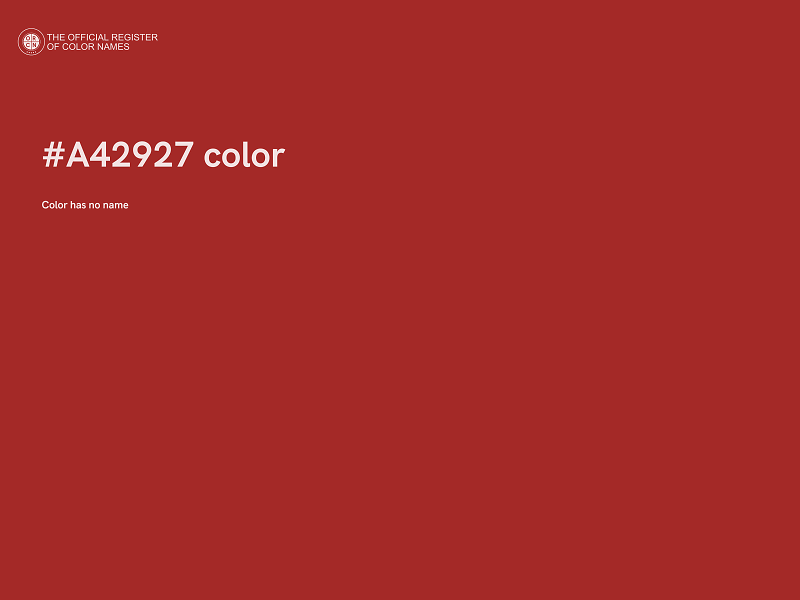 #A42927 color image