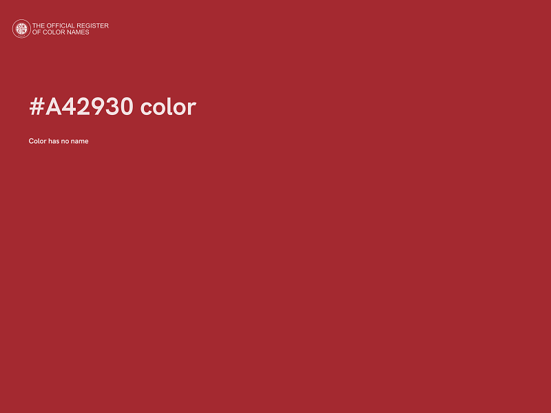 #A42930 color image