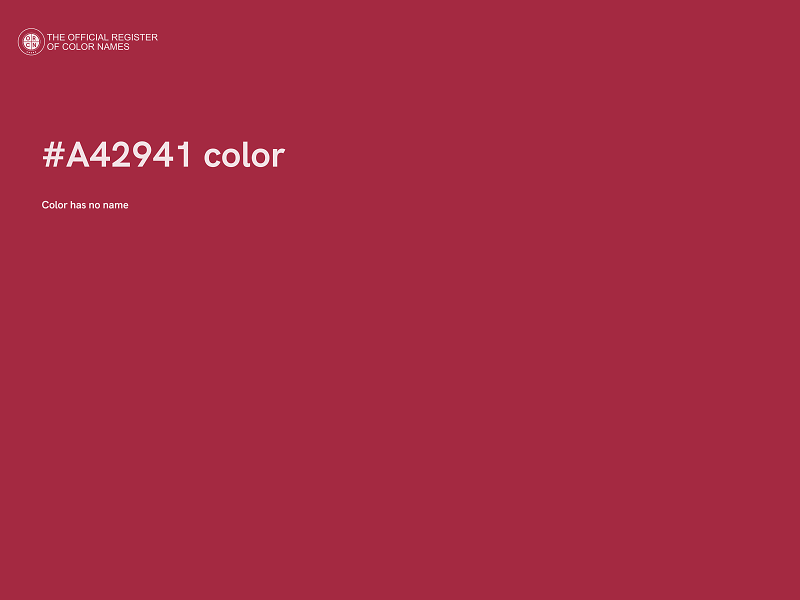 #A42941 color image