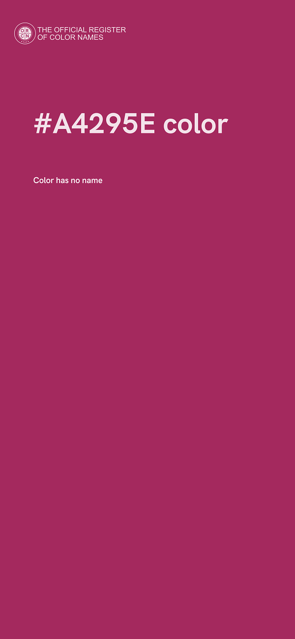 #A4295E color image