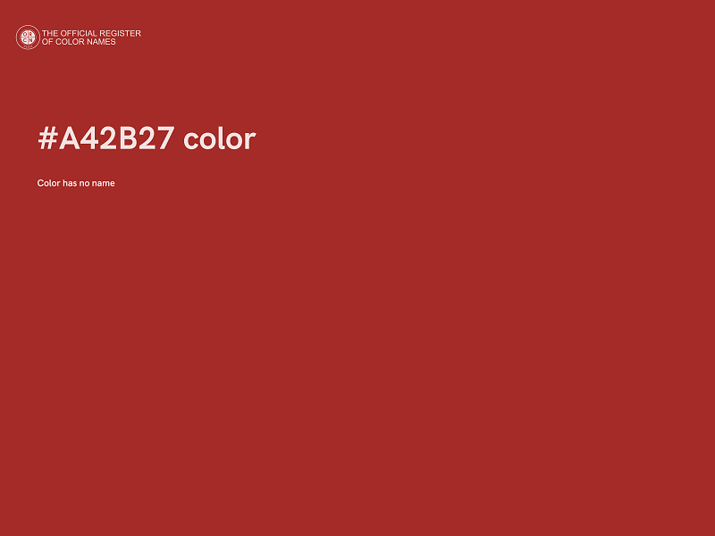 #A42B27 color image