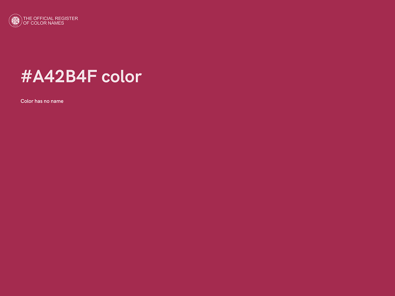 #A42B4F color image