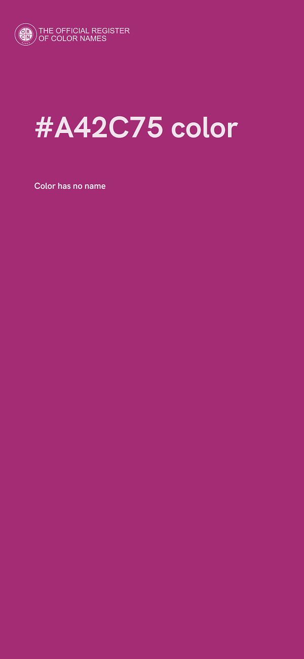 #A42C75 color image