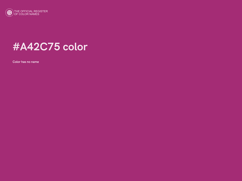 #A42C75 color image