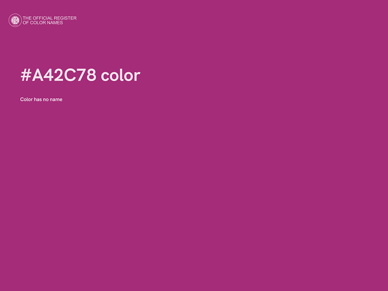 #A42C78 color image