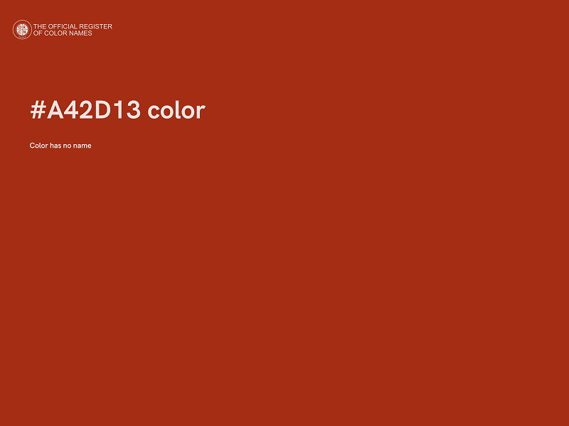 #A42D13 color image