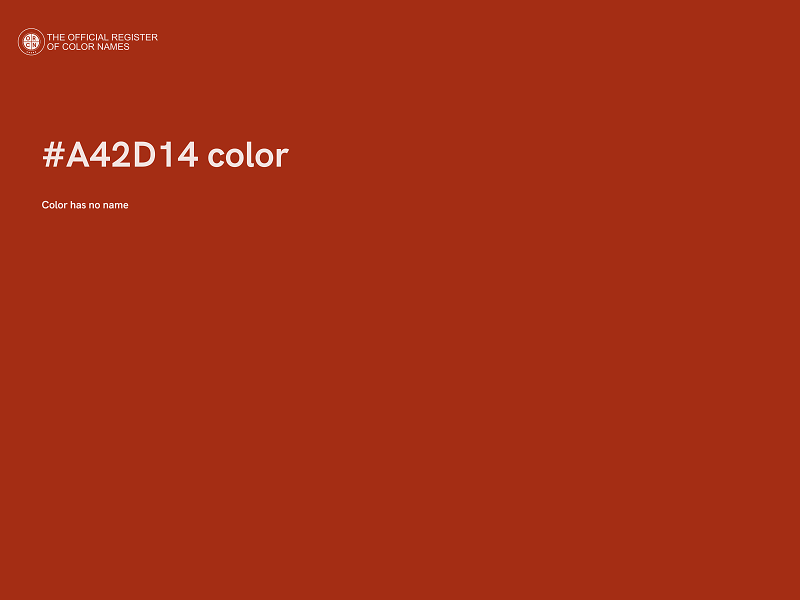 #A42D14 color image