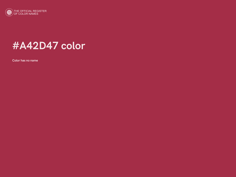 #A42D47 color image