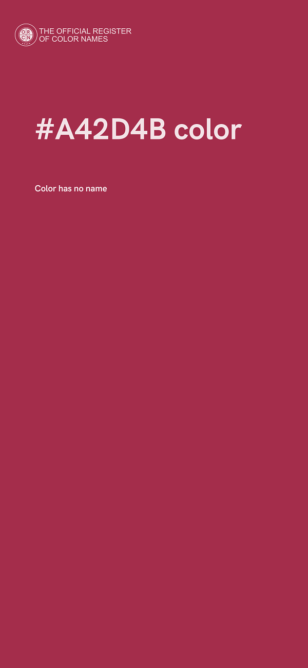 #A42D4B color image