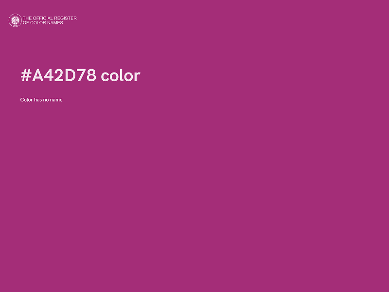 #A42D78 color image