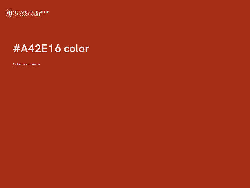 #A42E16 color image