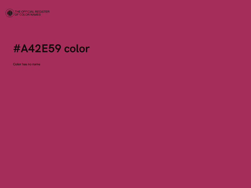 #A42E59 color image