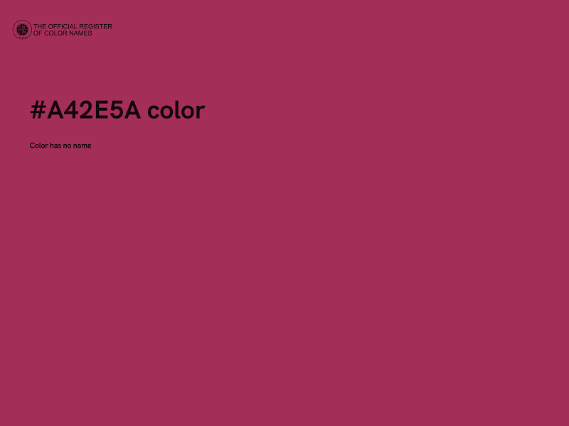 #A42E5A color image