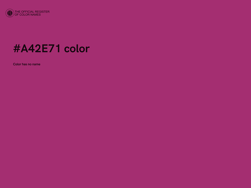 #A42E71 color image