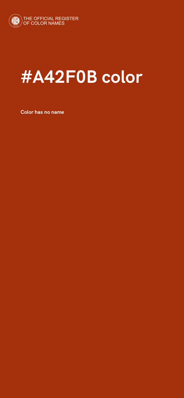 #A42F0B color image