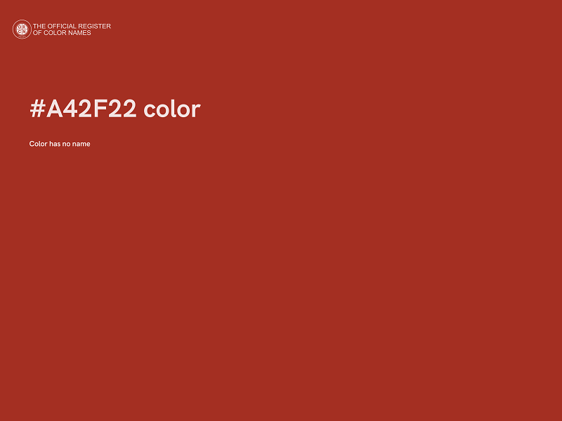 #A42F22 color image