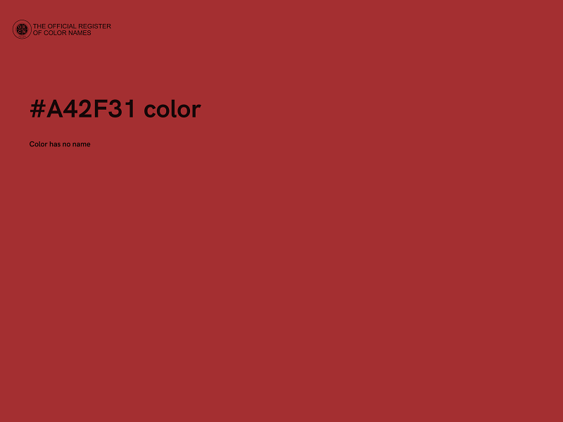 #A42F31 color image