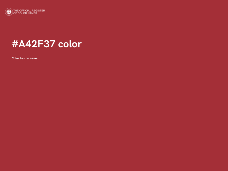 #A42F37 color image