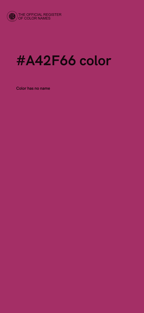 #A42F66 color image