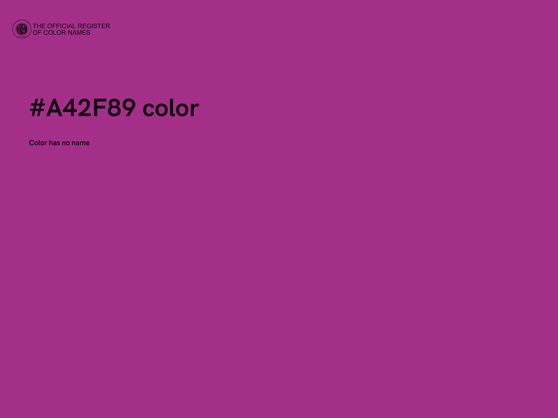 #A42F89 color image